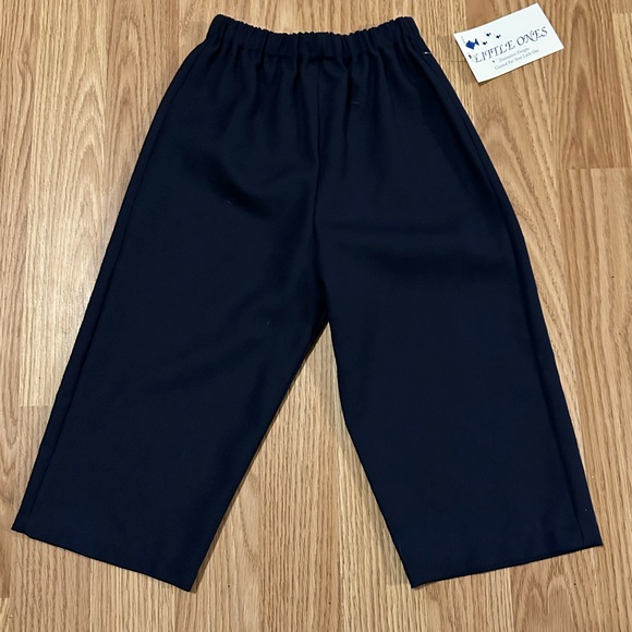 Little Ones Elastic Waist Navy Blue Dress Pants - Size 18mo-24mo - New w/ Tags - Picture 1 of 6
